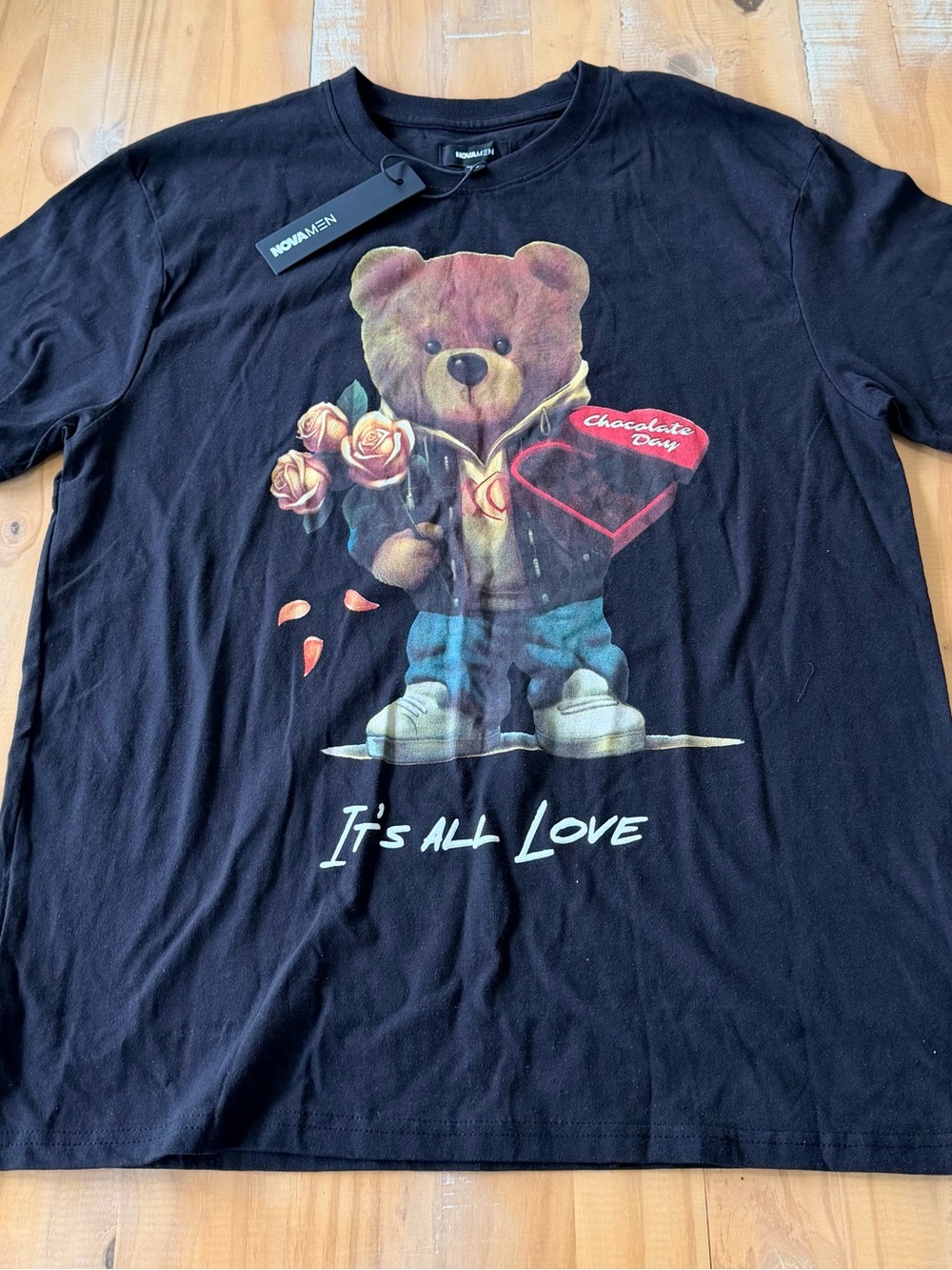 NEW Nova Men Graphic “It’s All Love” T-Shirt Size XXL Black NWT